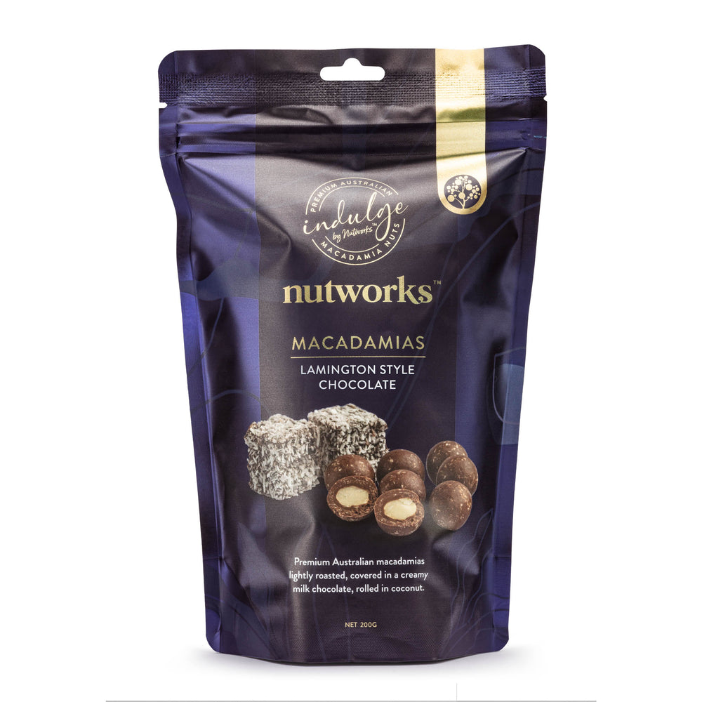 
            
                Load image into Gallery viewer, Lamington Chocolate Macadamias
            
        