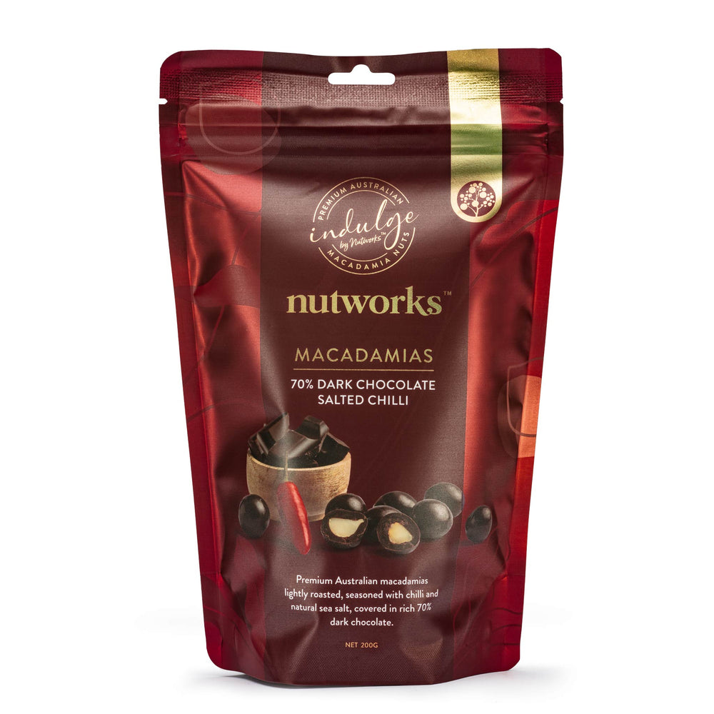 
            
                Load image into Gallery viewer, Dark Chocolate Salted Chilli Macadamias
            
        